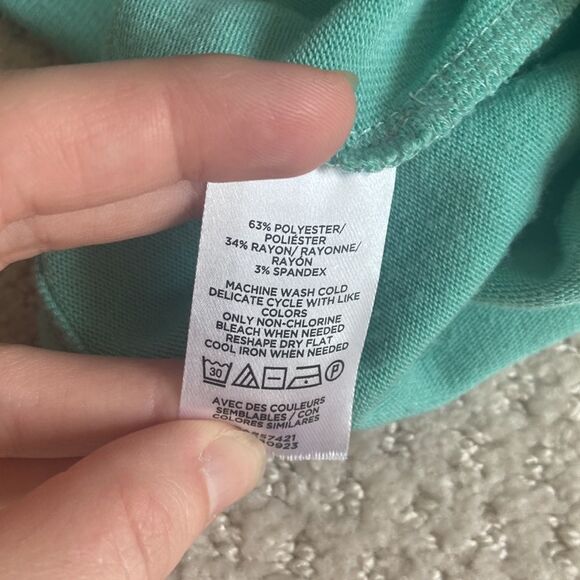 Loft sweater V neck teal seafoam color - Picture 5 of 5